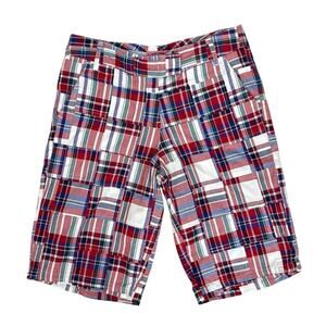 Castaway Nantucket Patchwork Plaid Bermuda Shorts Women’s Size 6 Coastal Preppy